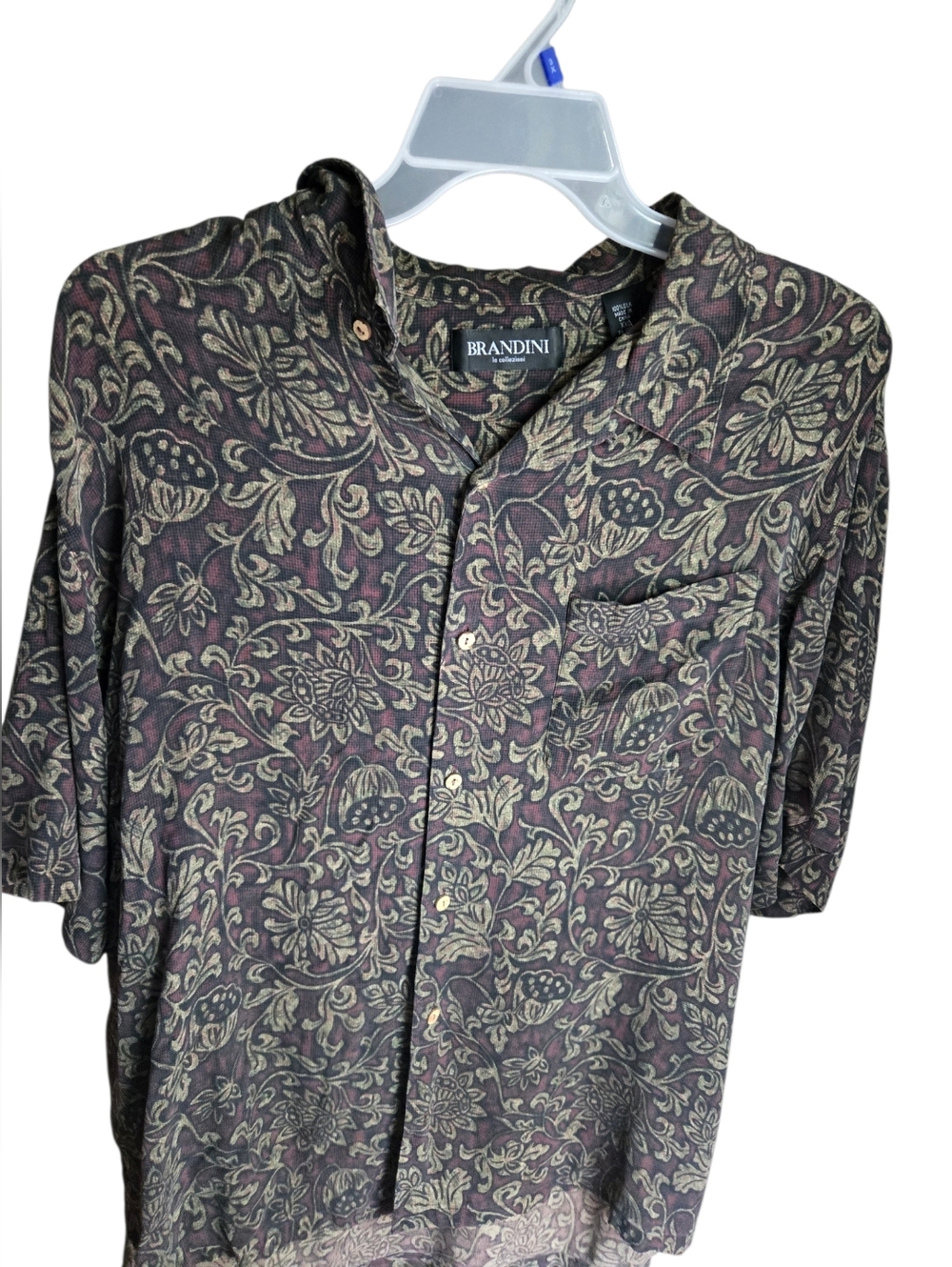 Brandini Women's Plum Floral Button-Down Shirt